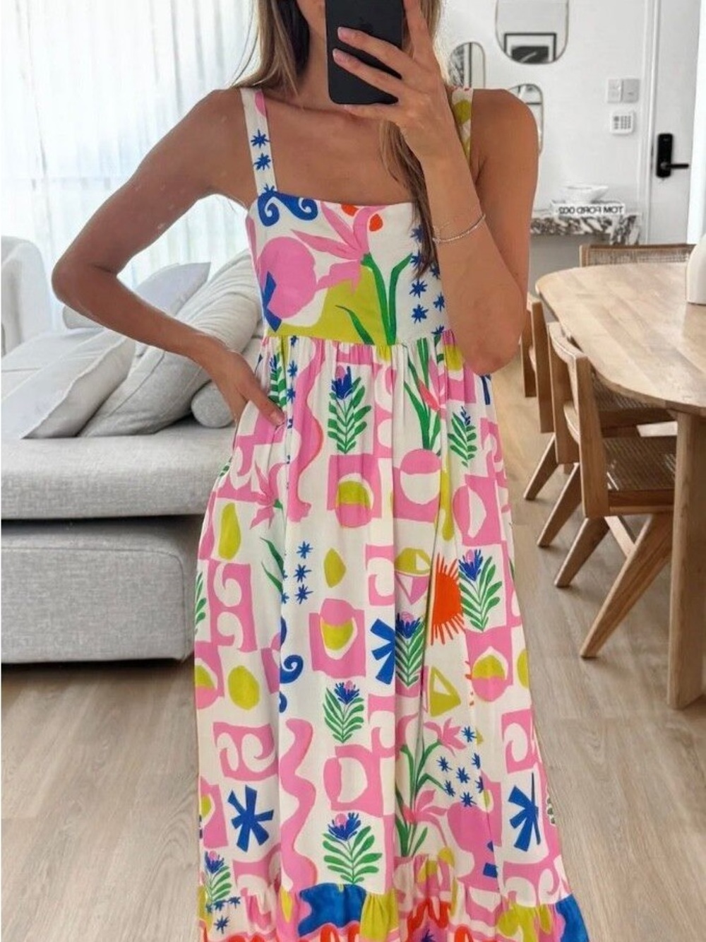Petal & Pup Greer Mercedes Print Maxi Dress Sz M NEW - Picture 5 of 11